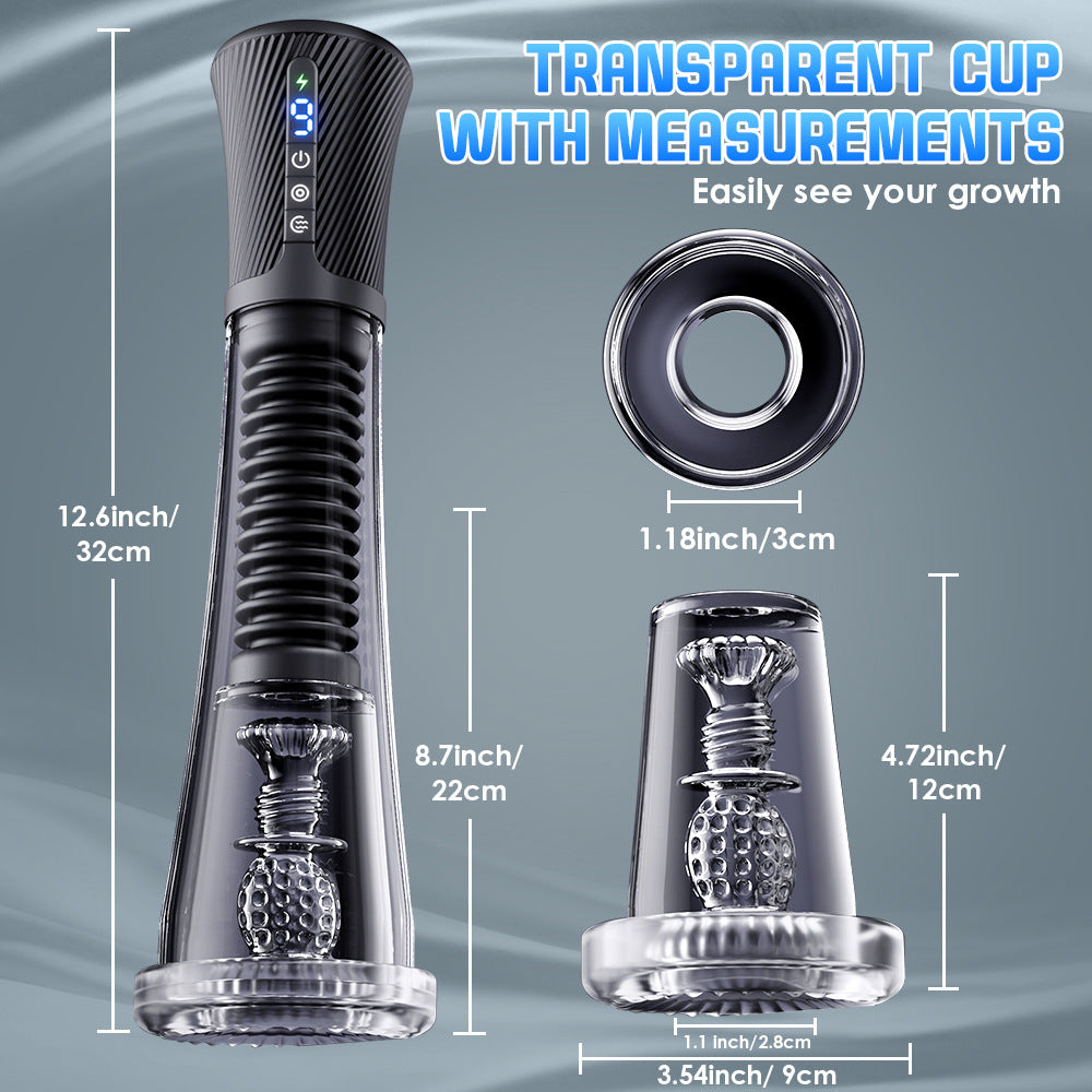 9 Vibration 5 Suction Male Masturbator Penis Pump Glans Trainer with App Control