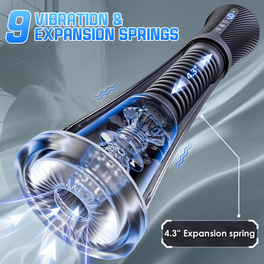 9 Vibration 5 Suction Male Masturbator Penis Pump Glans Trainer with App Control