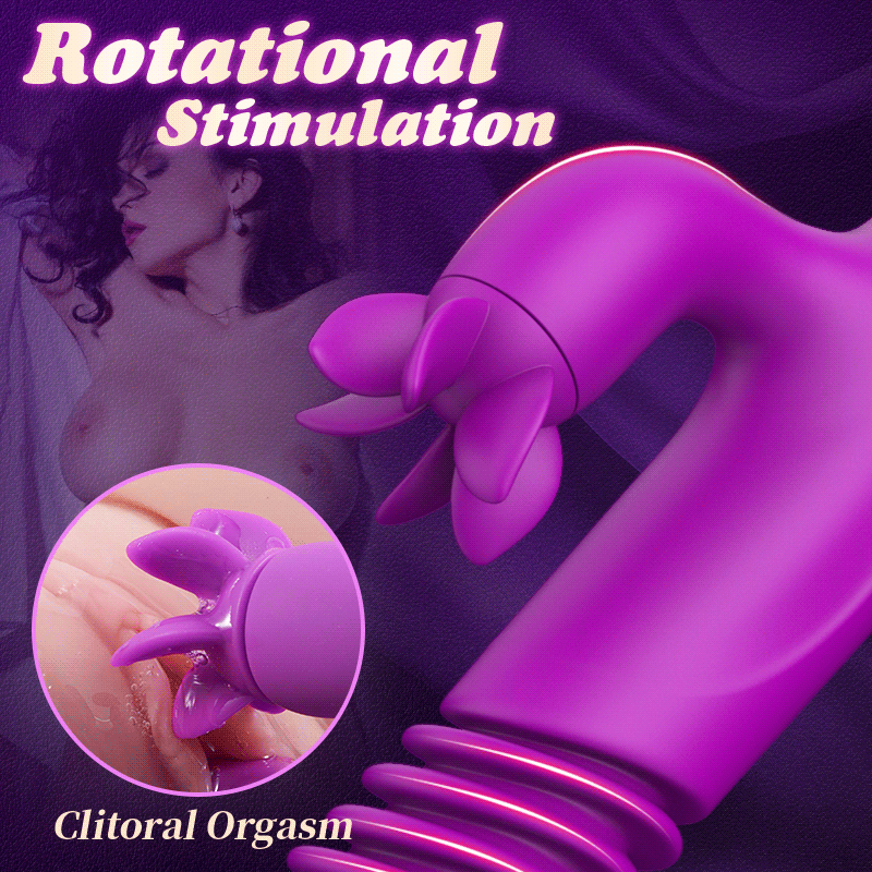 7 Rotating 3 Vibration Telescopic Heating Vibrator for Clitoral and G-spot Stimulation