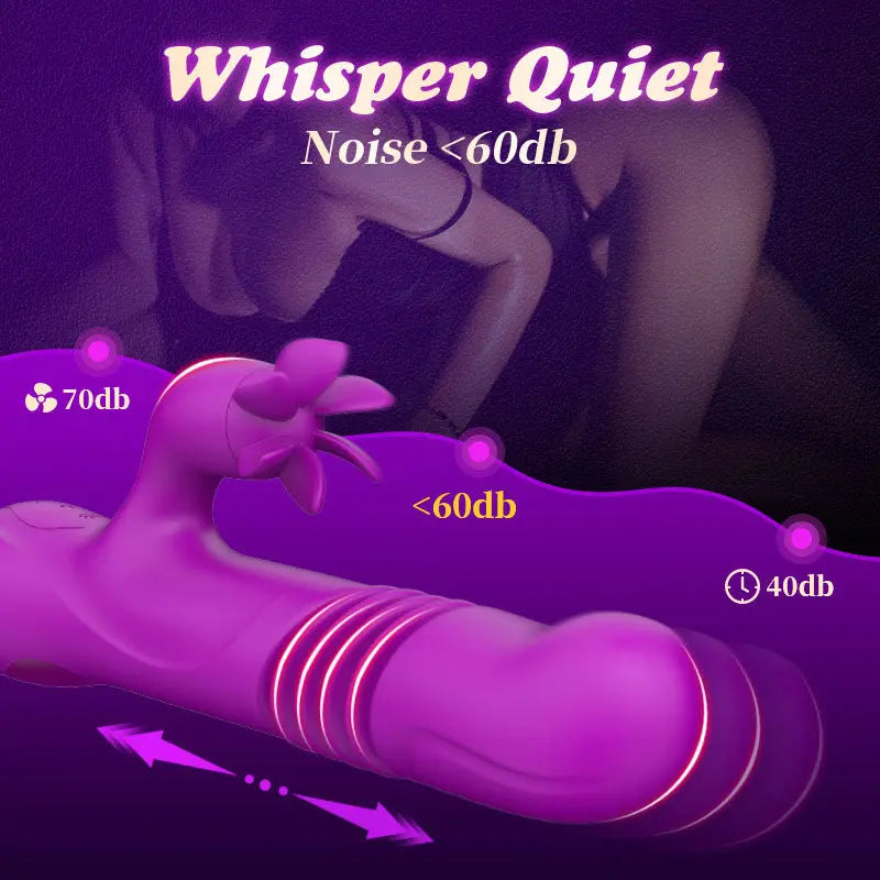 7 Rotating 3 Vibration Telescopic Heating Vibrator for Clitoral and G-spot Stimulation