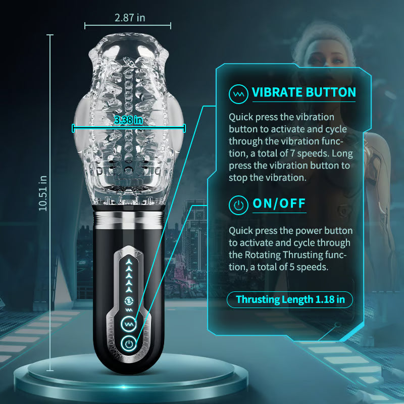 Double Egg Vibrators 5 Thrusting Rotation 7 Vibrating Oral Sex Handheld Masturbator Pocket Pus