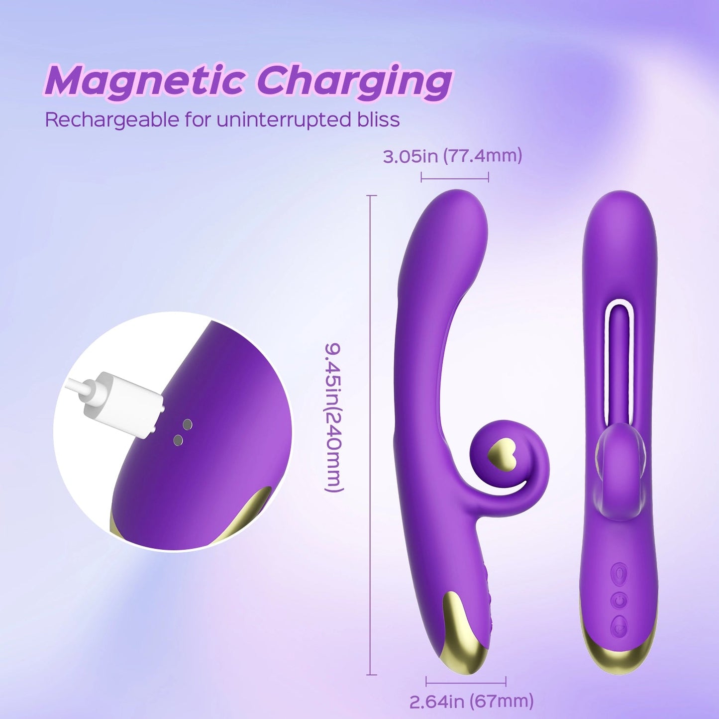 Rabbit Finger Tapping G-Spot Vibrator Clitoral Stimulator