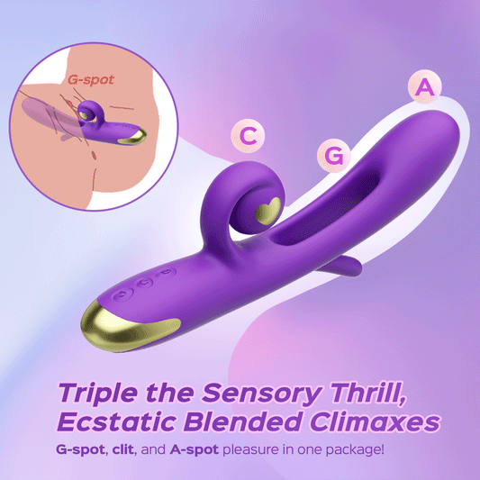 Rabbit Finger Tapping G-Spot Vibrator Clitoral Stimulator