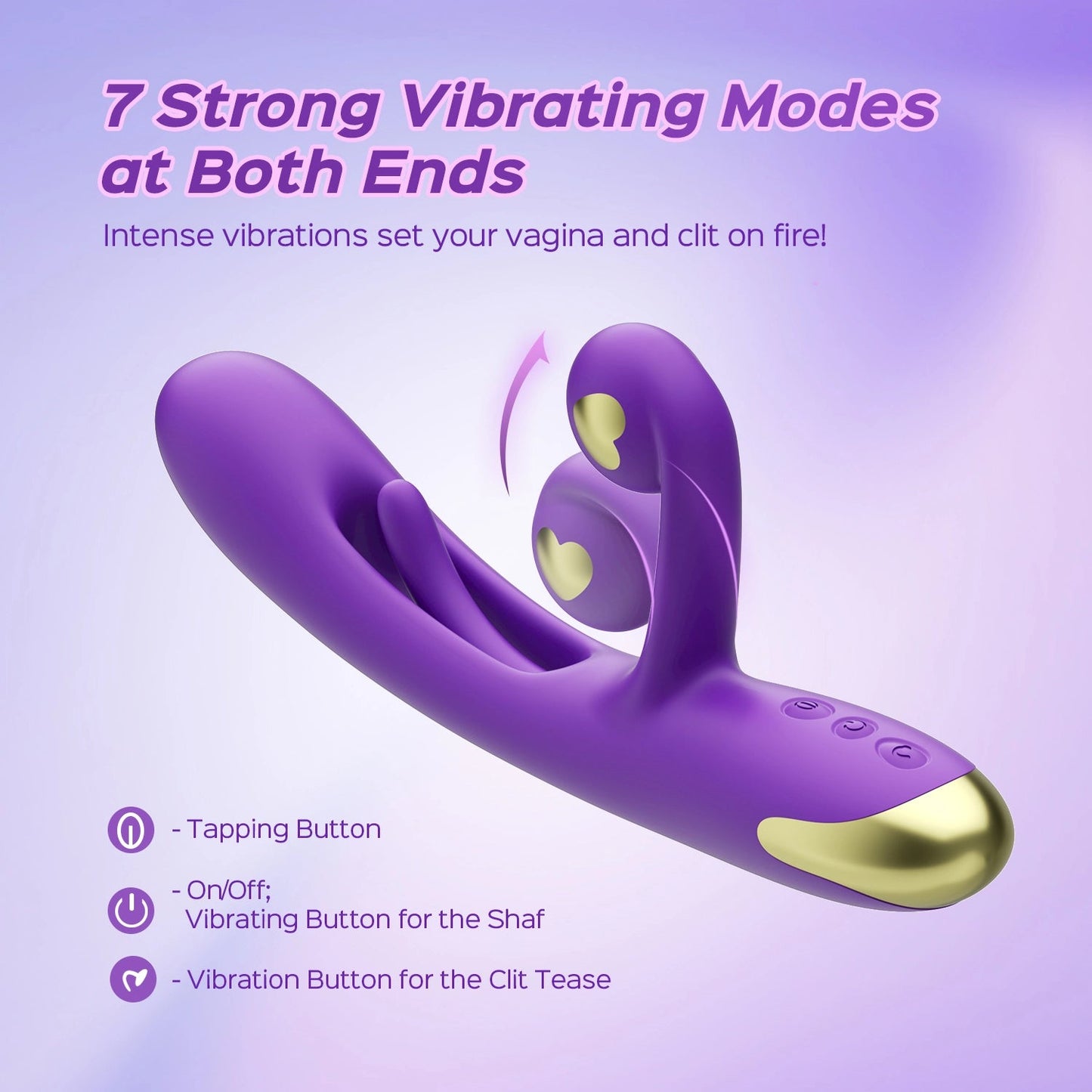 Rabbit Finger Tapping G-Spot Vibrator Clitoral Stimulator