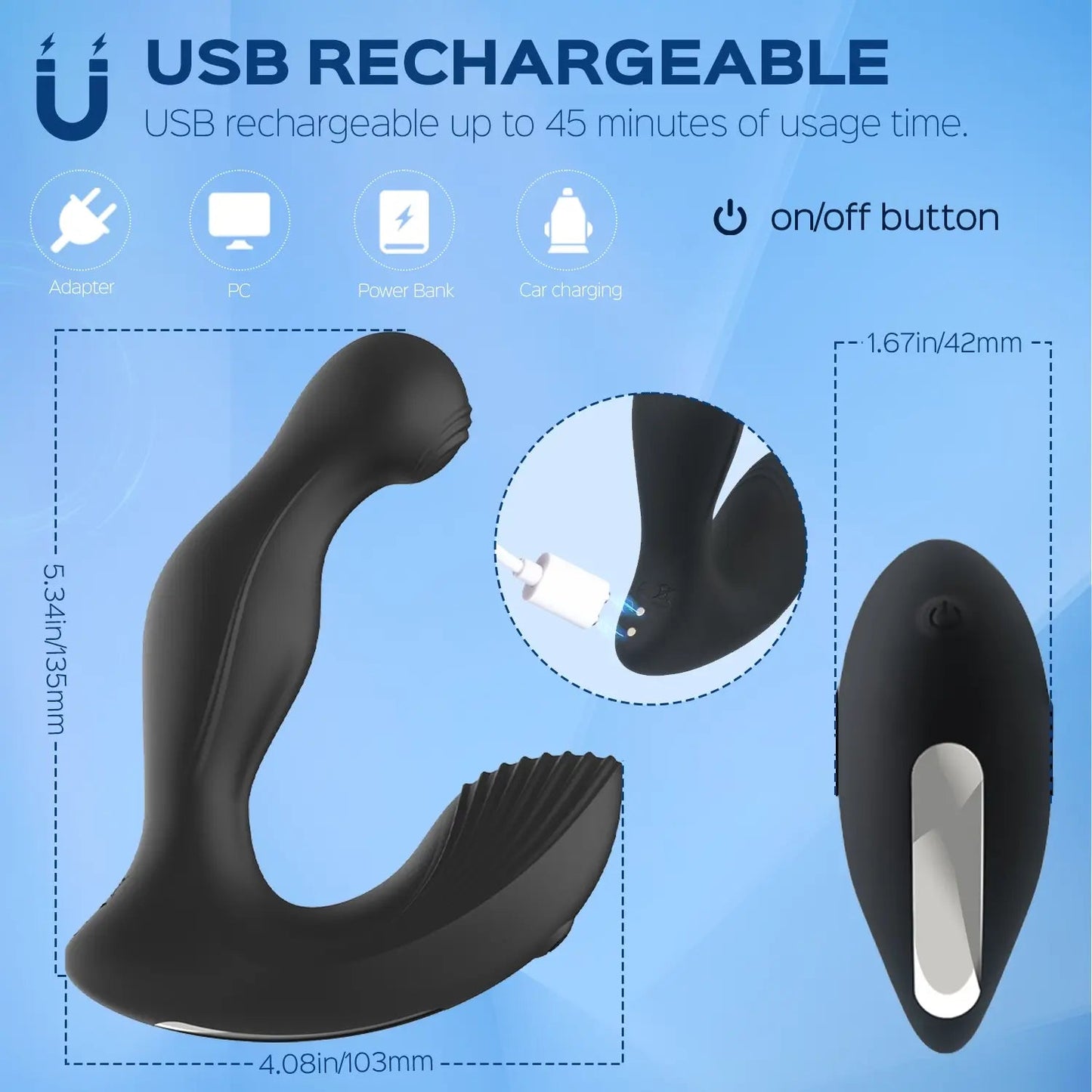 Remote Control Prostate and Perineum Massager