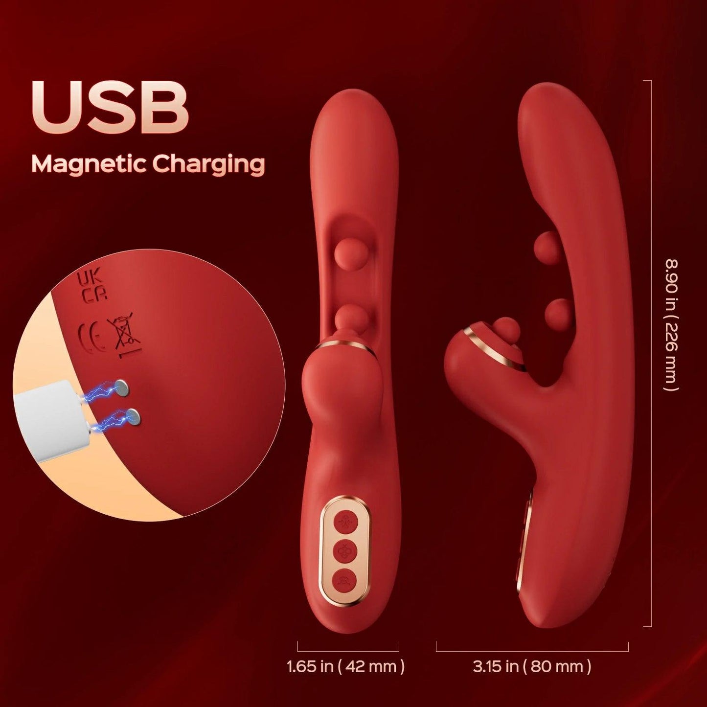 Twin Ball Wiggling G-Spot Vibrator with 10 Speeds & Tapping Modes