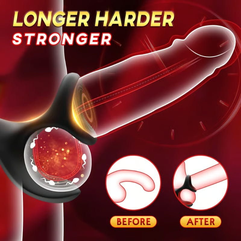 Vibrating Anal Plug with Penis Rings
