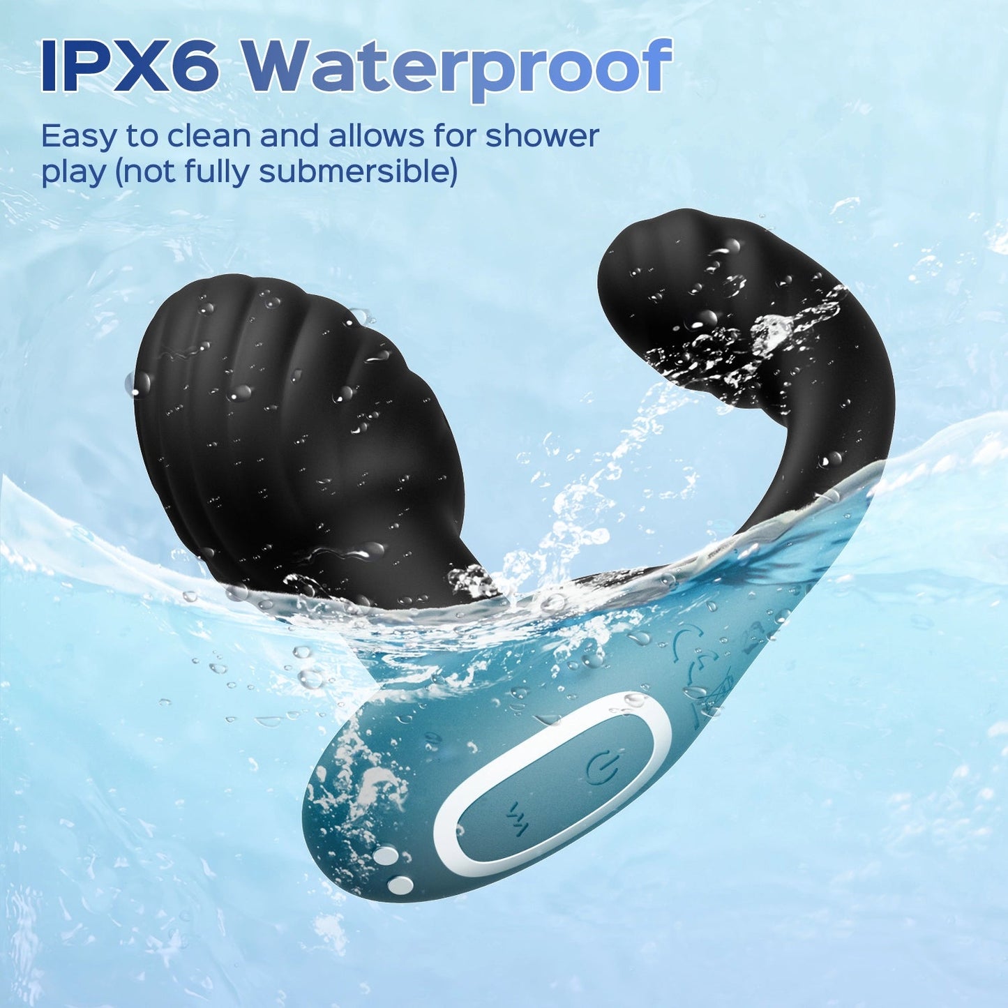 10 Vibrating & 10 Rotating Butt Plug with Remote Control