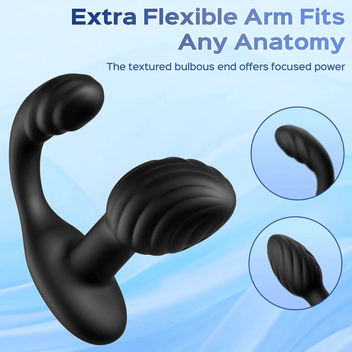10 Vibrating & 10 Rotating Butt Plug with Remote Control
