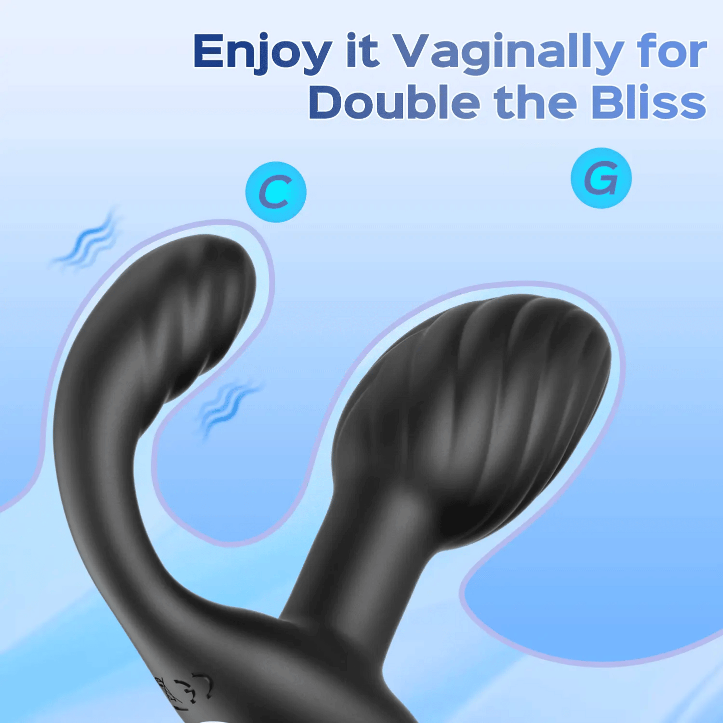 10 Vibrating & 10 Rotating Butt Plug with Remote Control