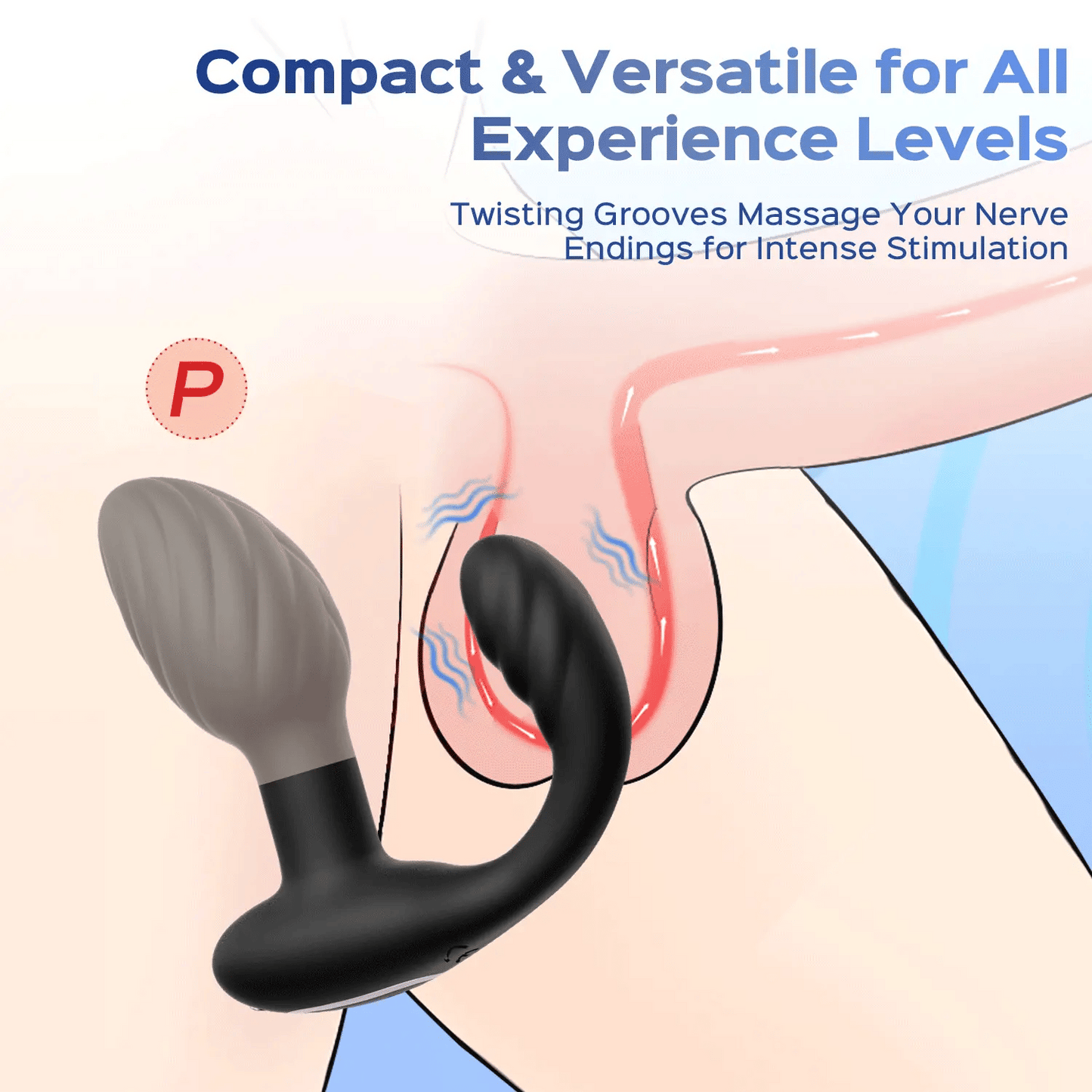 10 Vibrating & 10 Rotating Butt Plug with Remote Control