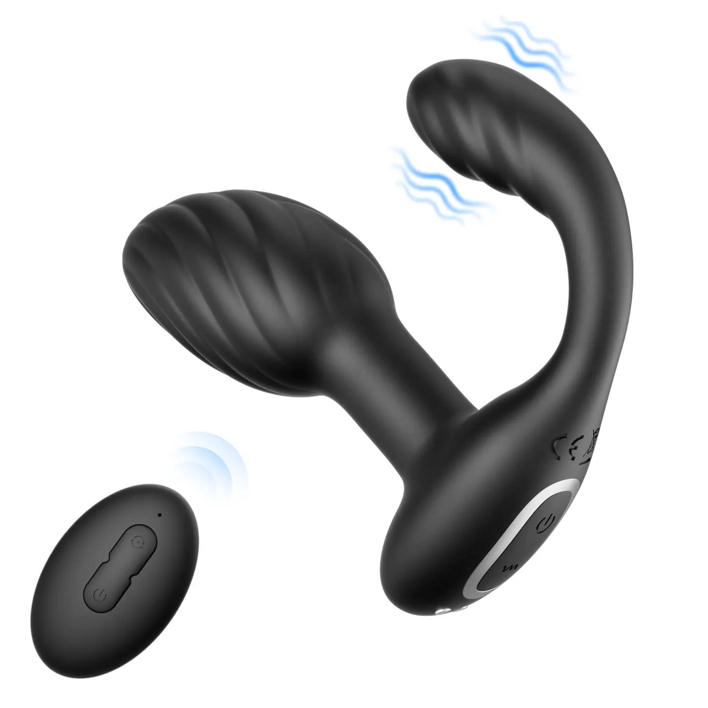 10 Vibrating & 10 Rotating Butt Plug with Remote Control