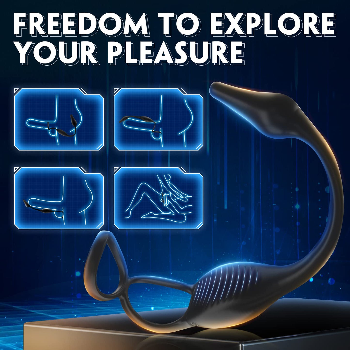 4 in 1 Vibrating Cock Ring Prostate Massager