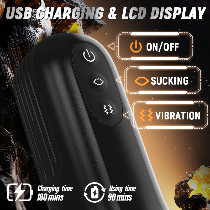 10 Vibrating 5 Sucking Vagina Deep Throat Male Stroker