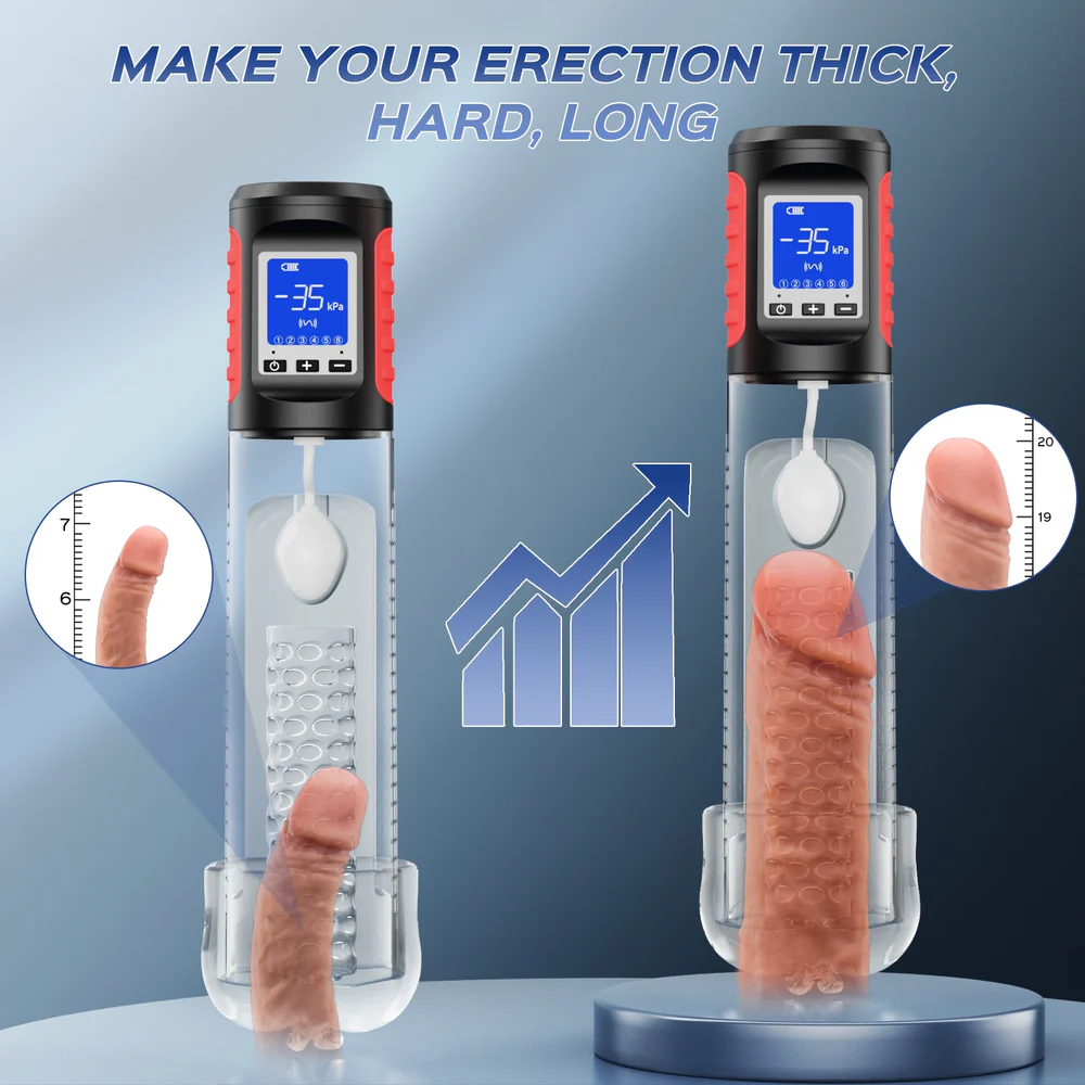 2 in 1 Automatic Vibrating Male Masturbator Penis Pump with Sleeve