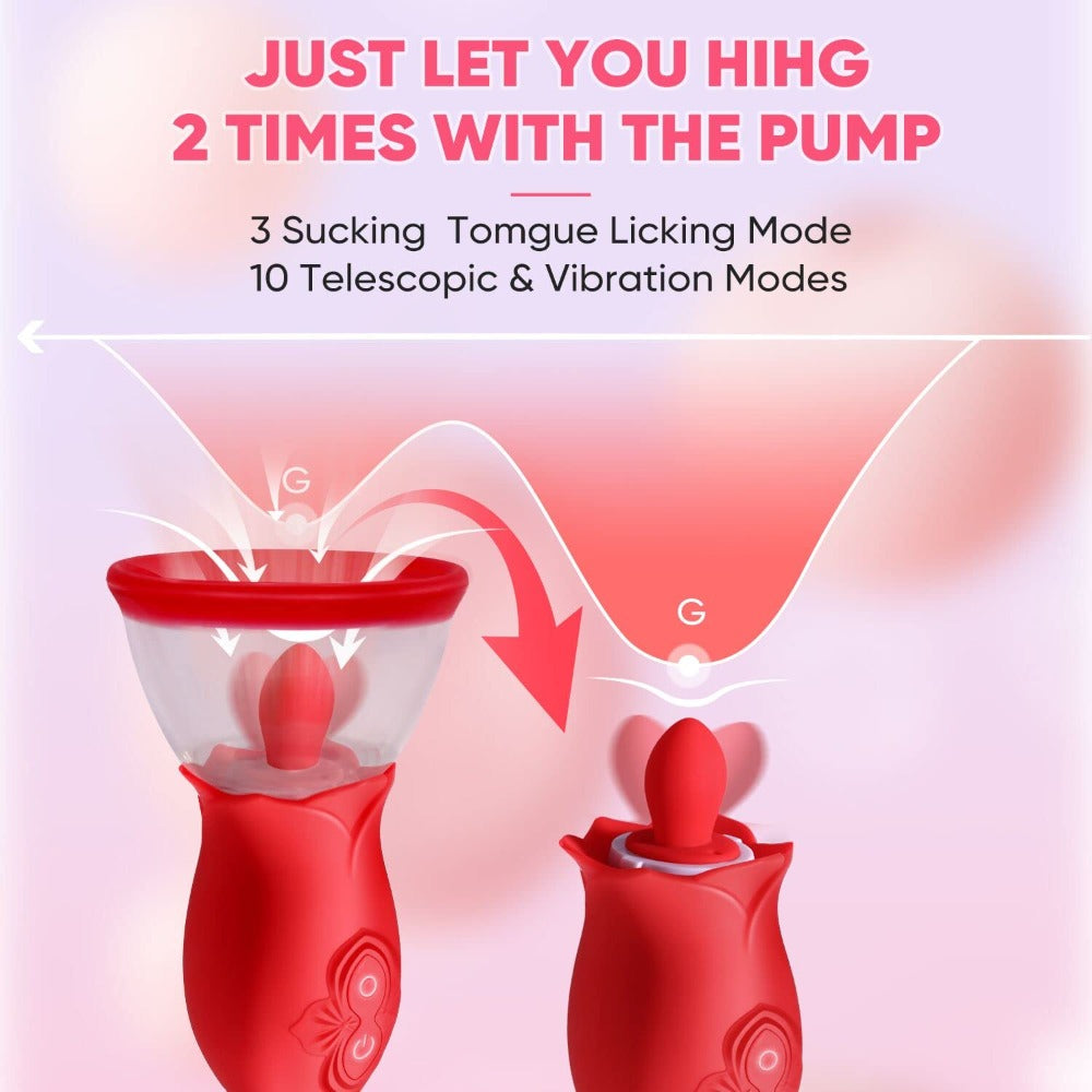 3 In 1 Quick Pleasure Vibrator Stimulator with Sucking Cups