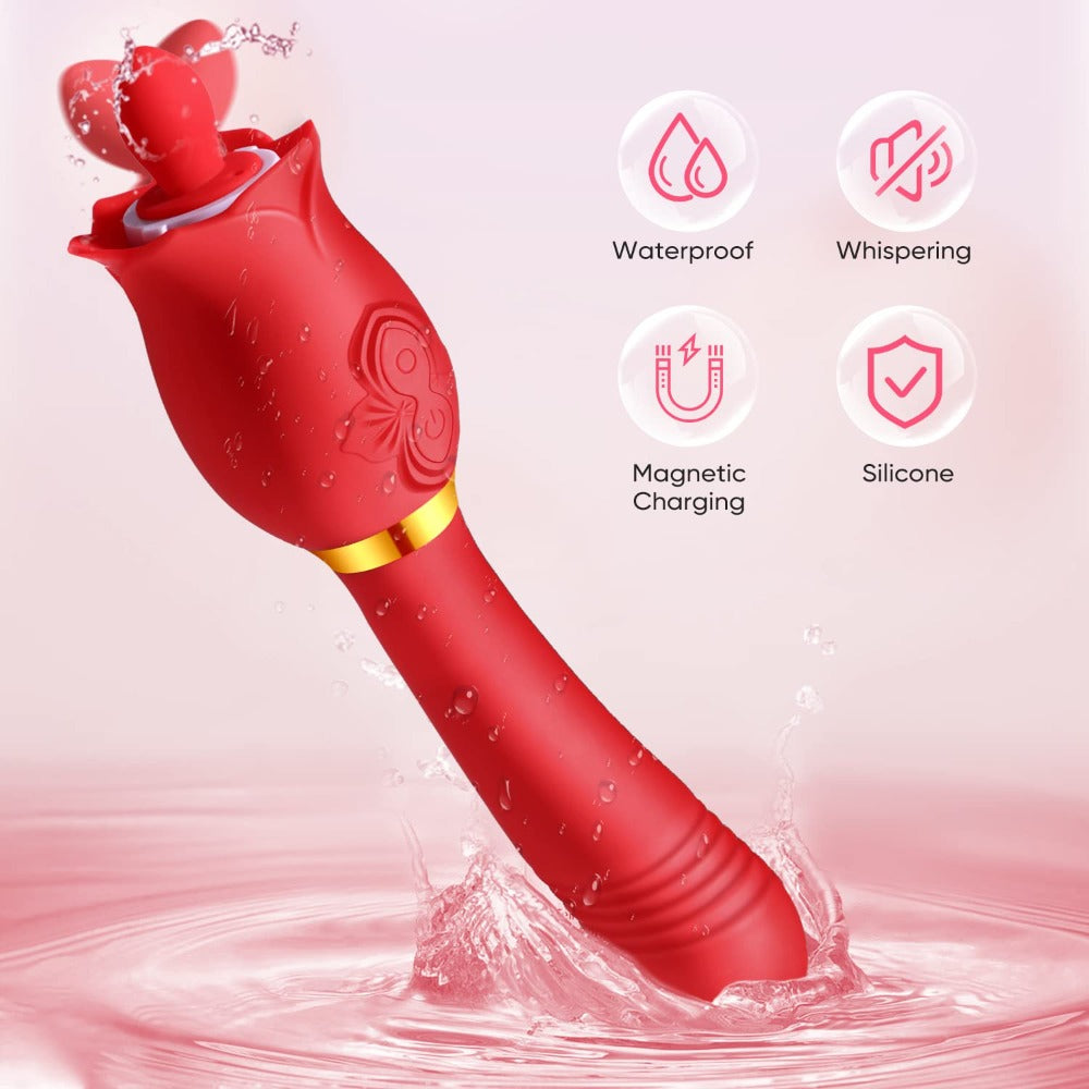 3 In 1 Quick Pleasure Vibrator Stimulator with Sucking Cups