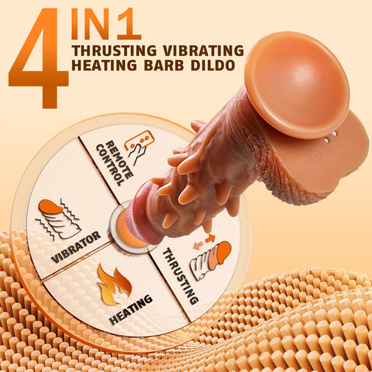 3 Thrusting 9 Vibrating G Spot Anal Stimulation Heating Dildo