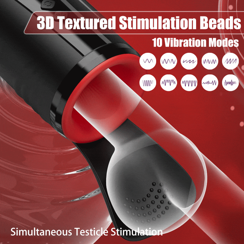 10 Vibrating 5 Sucking 3 Rotating Spin Glans Focused Masturbator