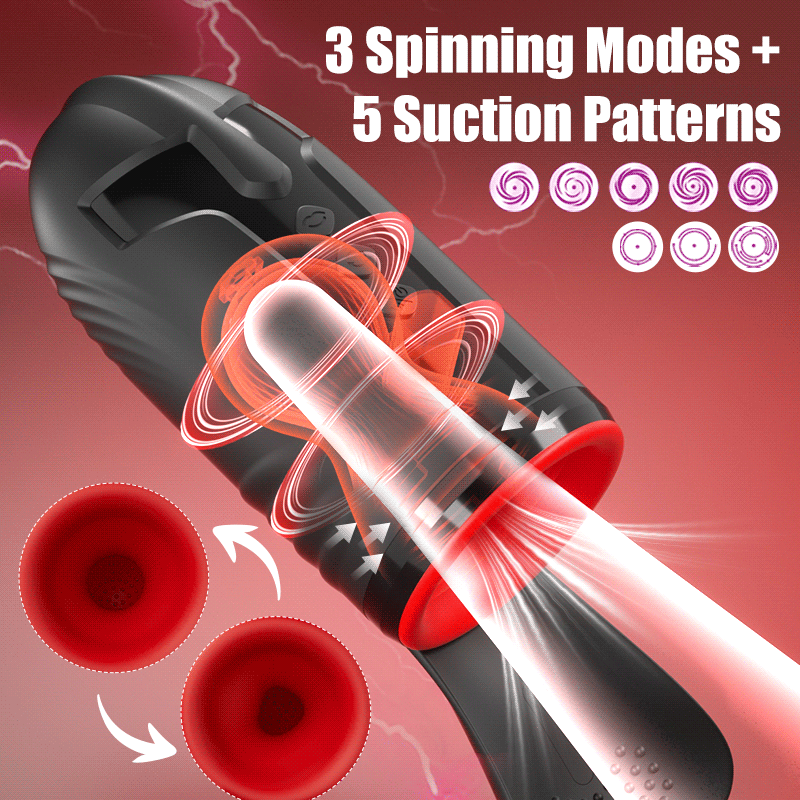 10 Vibrating 5 Sucking 3 Rotating Spin Glans Focused Masturbator