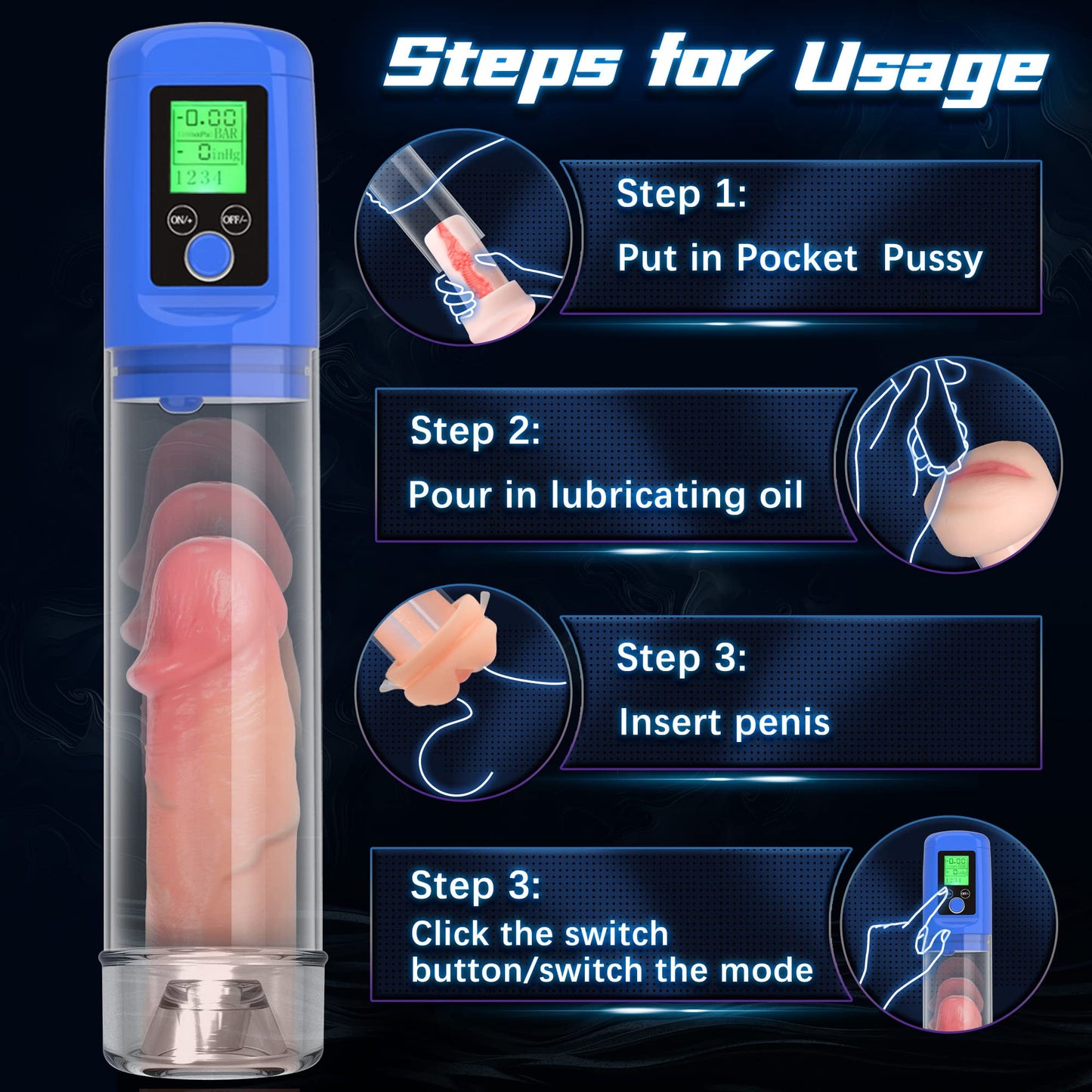 3 in 1 Automatic Vacuum Penis Enlargement Pump