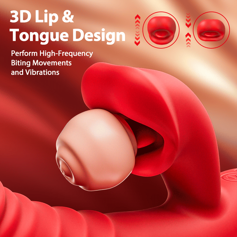 4-in-1 Thrusting G-Spot Vibrator with Clitoral Tongue Stimulation