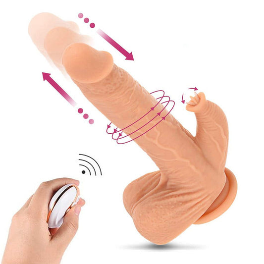 4 IN 1 Clitoral Stimulation Suction Cup Realistic Dildo