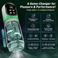 Sexual product with digital display and feature icons on a dark background