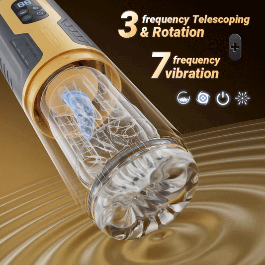 5 IN 1 Licking Massage Thrust Rotation Vibrating Burst Stroker
