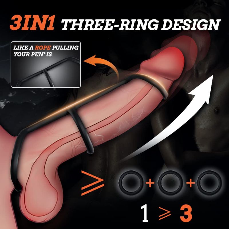 3 in 1 Ultra Soft Cock Ring