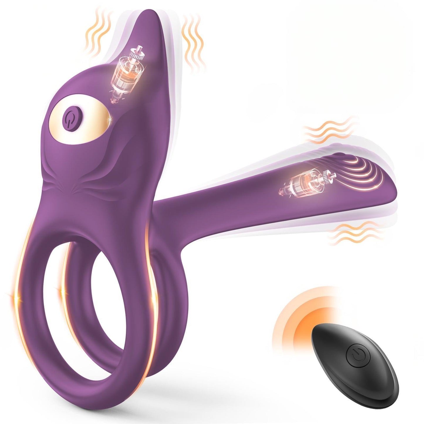 3 in 1 Vibrating Cock Ring With G-Spot and Clitoral Stimulator