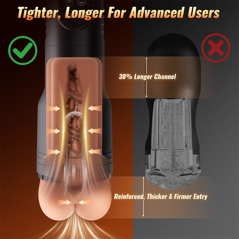 7 Suction & 7 Vibration Realistic Hip-Shaped Male Masturbator Cup