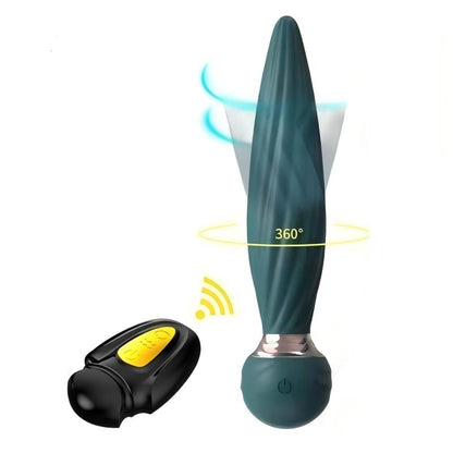 7 Vibrating & 7 Head Rotating Remote Prostate Anal Butt Plug