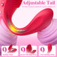 Pink and red adjustable tail device with modes on a pink background