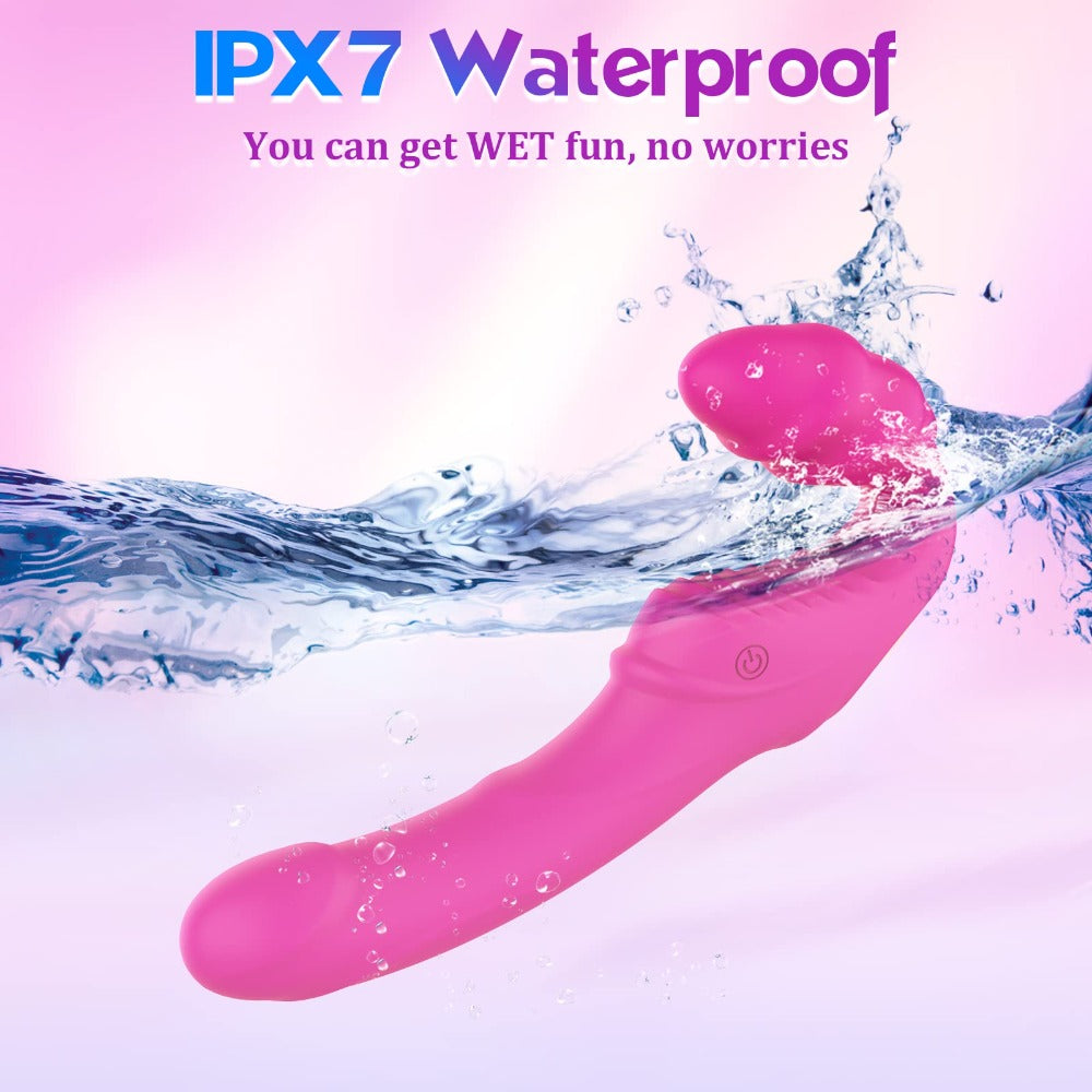 9 Vibrations Double-ended  Strapless Strap on Dildo Vibrator