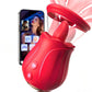 App-Controlled Rose Vibrator with 7 Suction Modes & 360° Tongue Motion