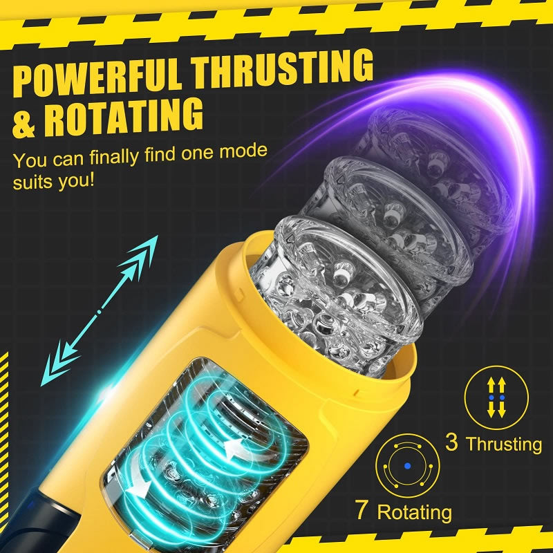 3 Thrusting 7 Rotating Automatic Hand-free Masturbator Cup