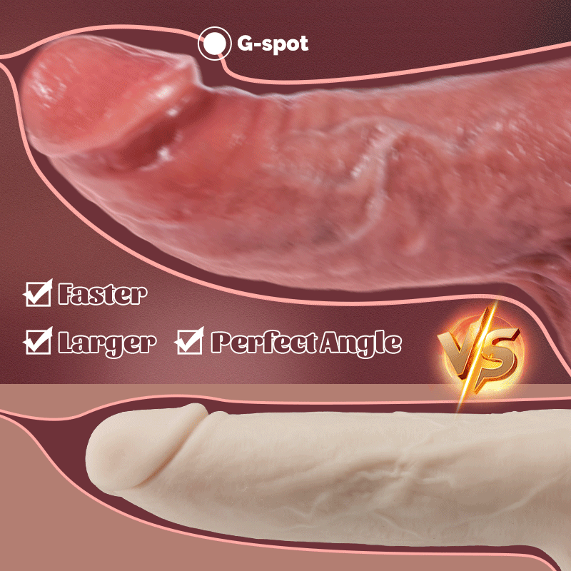 Curved Glans Thrusting Heating Vibrating P And G Spot Stimulation Realistic Dildo