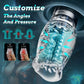 Double Egg Vibrators 5 Thrusting Rotation 7 Vibrating Oral Sex Handheld Masturbator Pocket Pus