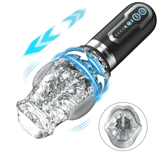 Double Egg Vibrators 5 Thrusting Rotation 7 Vibrating Oral Sex Handheld Masturbator Pocket Pus