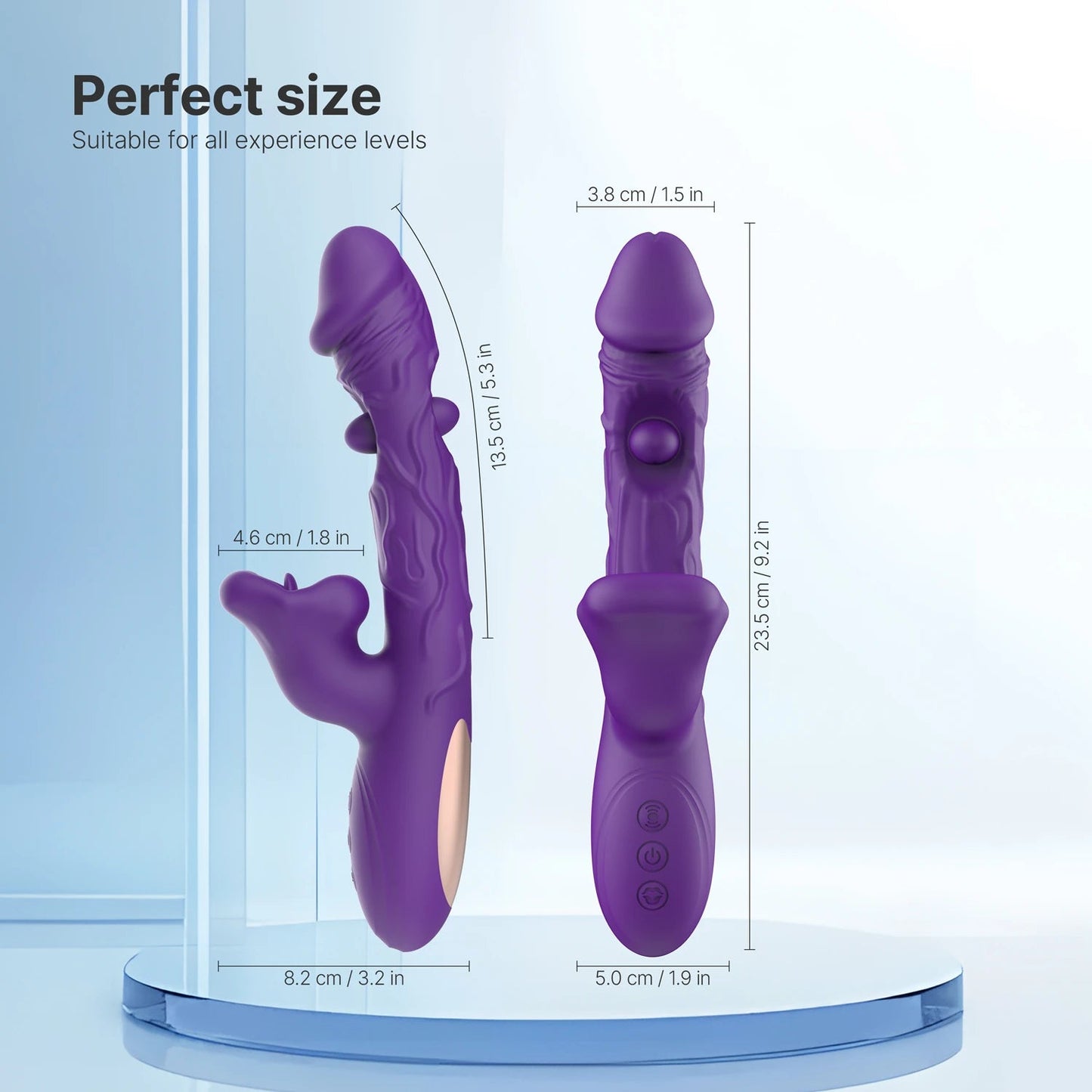 G-Spot Massager with Dual Tongue Motion, Rhythmic Vibration & Realistic Texture