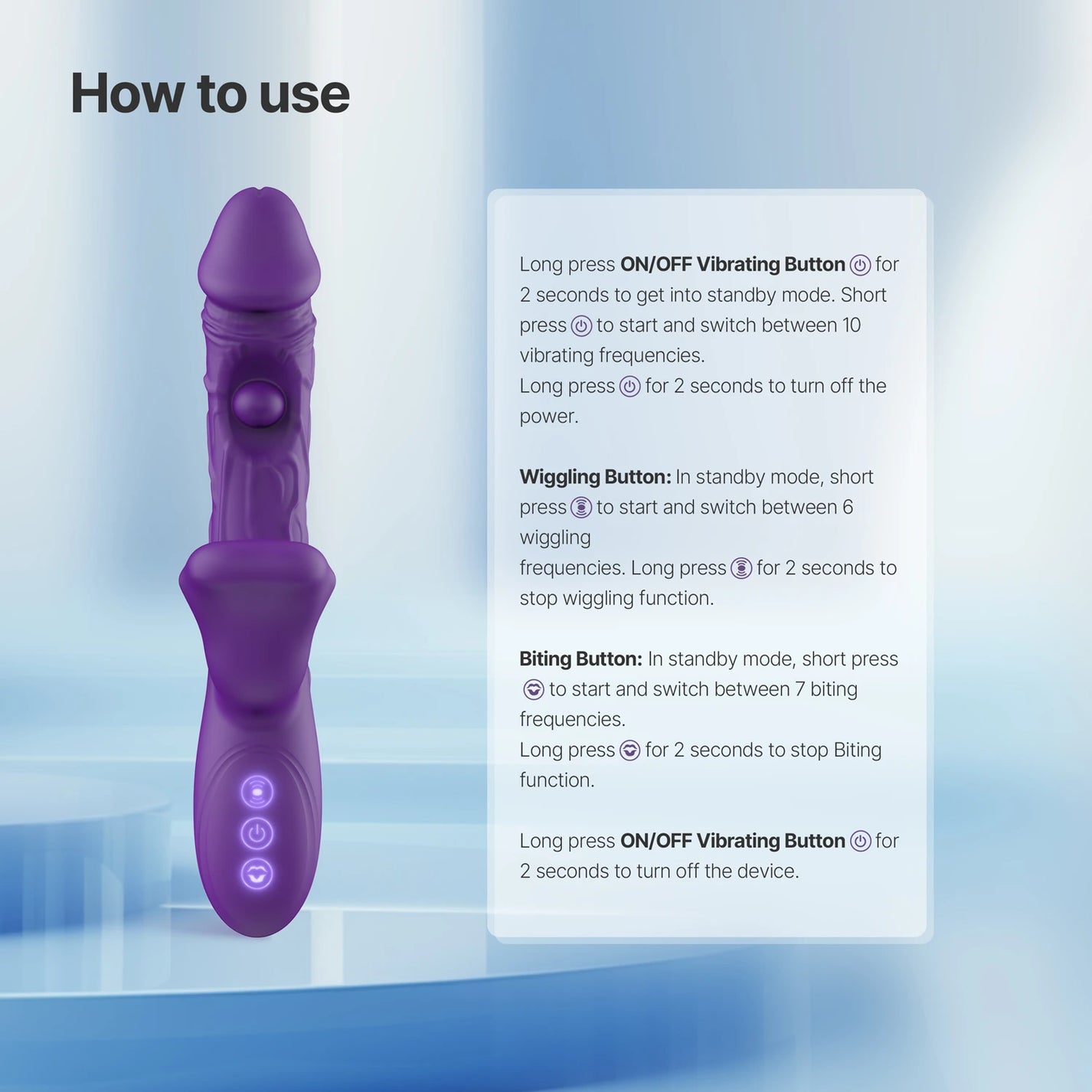 G-Spot Massager with Dual Tongue Motion, Rhythmic Vibration & Realistic Texture