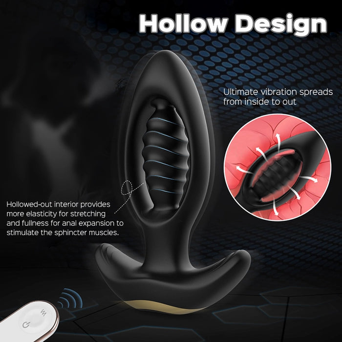 Hollow Vibrating Butt Plug Prostate Massager