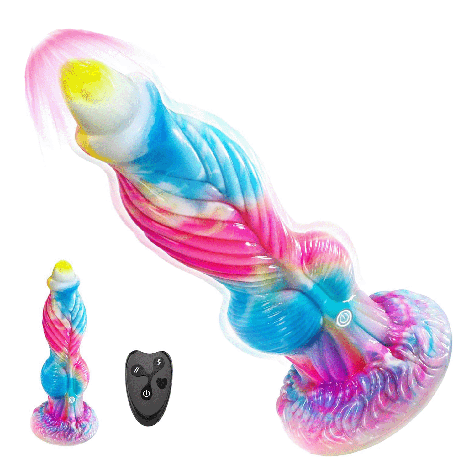 Phoenix Animal Texture 7 Thrusting Vibrating Big Sucker Monster Dildo 10.23 Inch