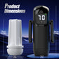 Powerful 7 Suction 7 Vibration Dual Handle Male Masturbator with Textured Channel