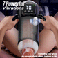 Powerful 7 Suction 7 Vibration Dual Handle Male Masturbator with Textured Channel