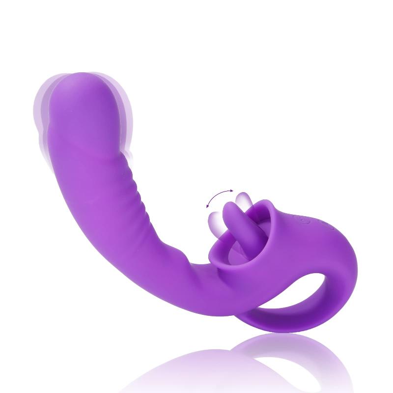 2 In 1 Clitoral Licking Vibrating Stimulator