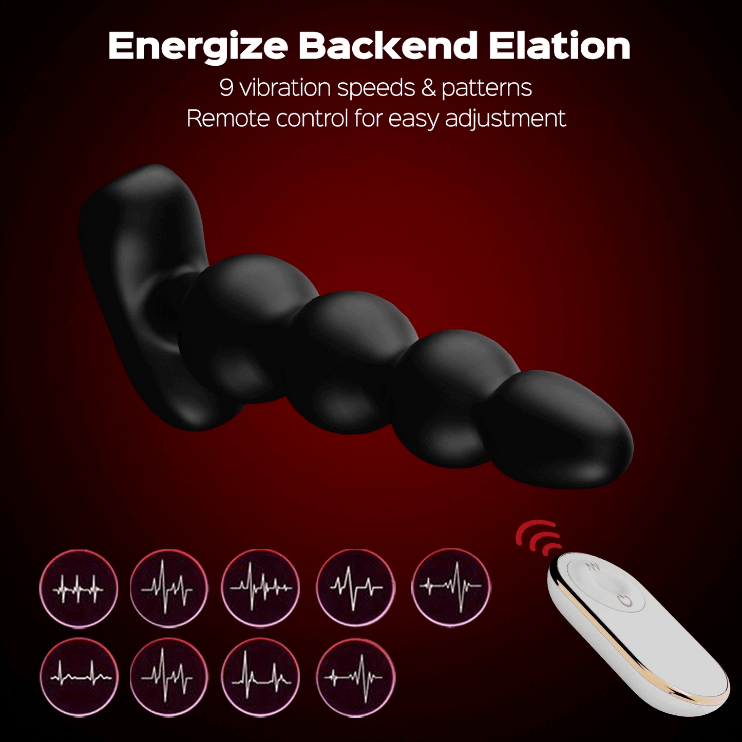 Remote Control Vibrating Anal Beads Butt Plug
