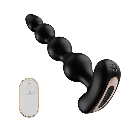 Remote Control Vibrating Anal Beads Butt Plug