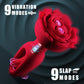 Rose Butt Plug Anal Toys with 9 Vibration & Flapping